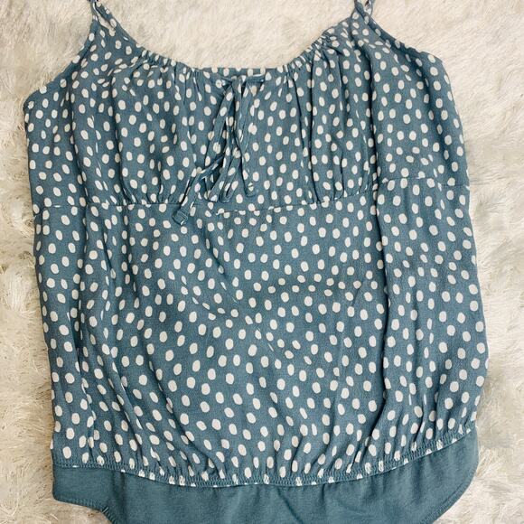 Abercrombie & Fitch Polka Dot Bodysuit Sz Small Blue Green - Picture 7 of 10